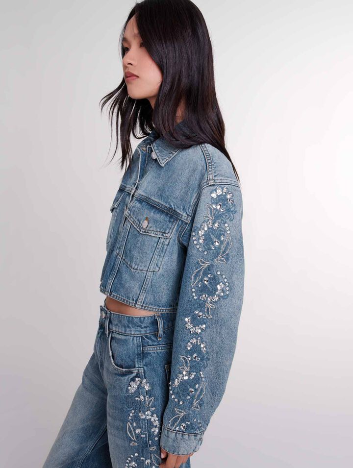 Embroidered denim jacket 