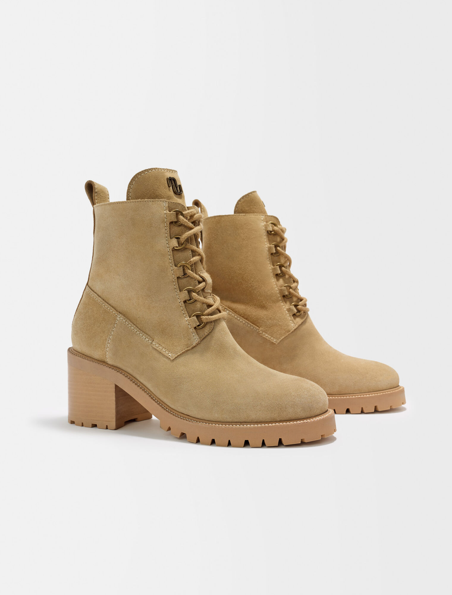 Suede leather ankle boots
