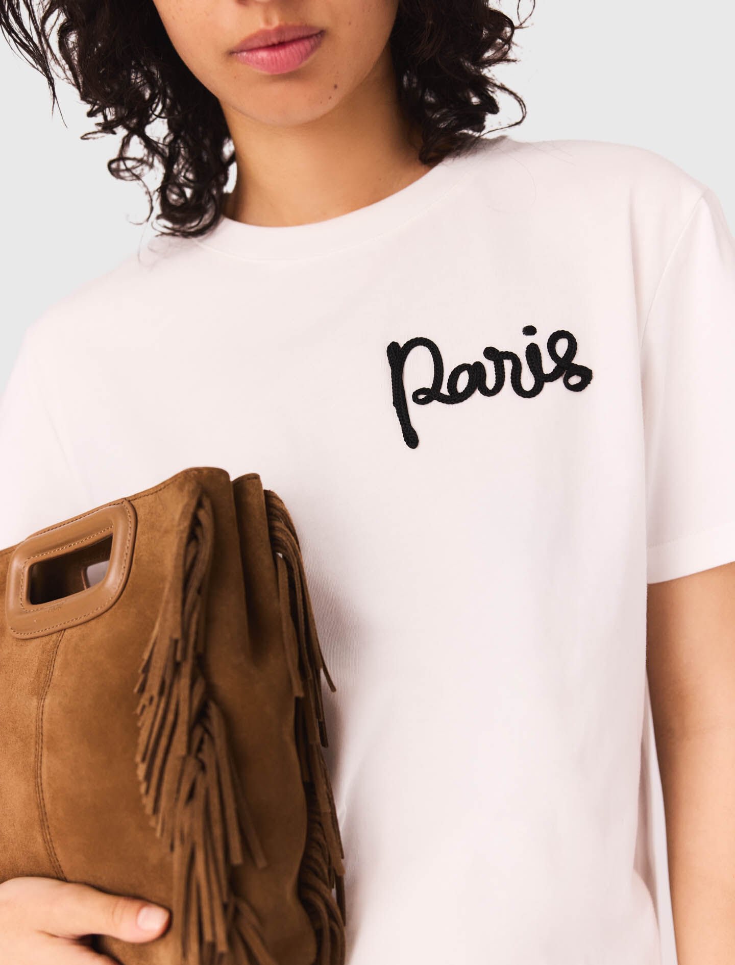 Maje Paris rhinestone T-shirt White For Women | Maje