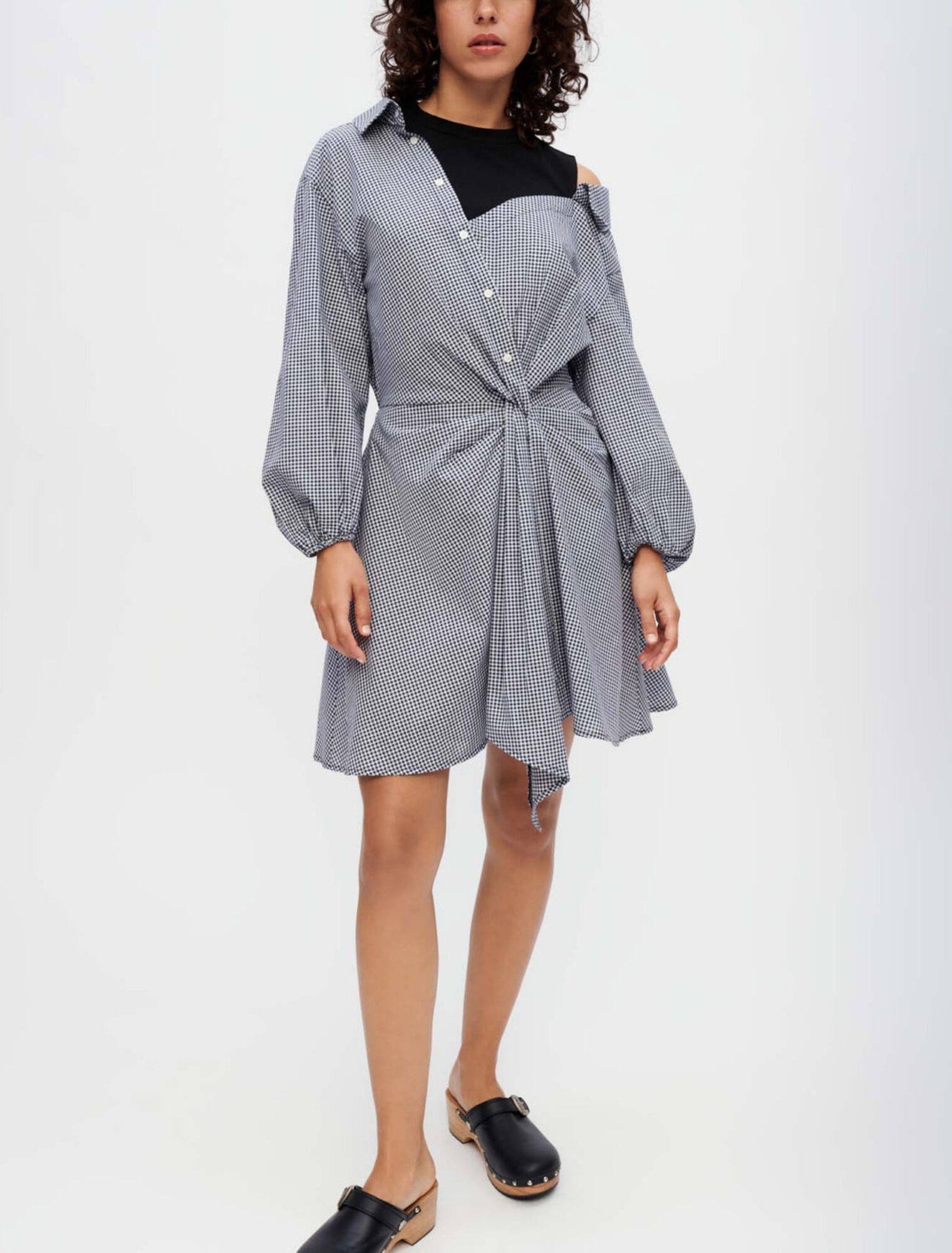Trompe-l’oeil shirt dress