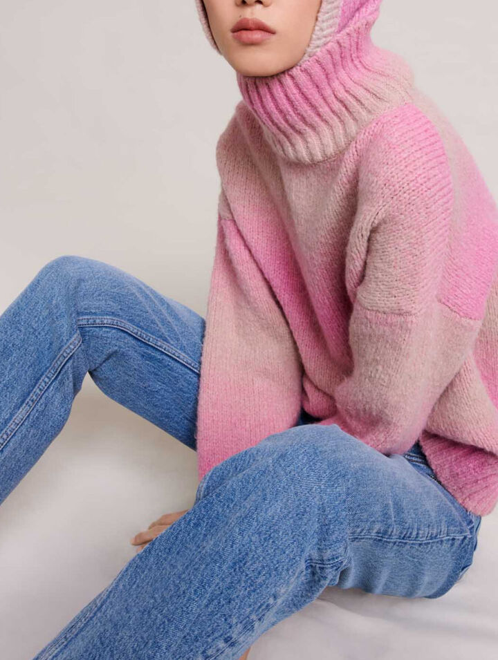 Gradient knit jumper