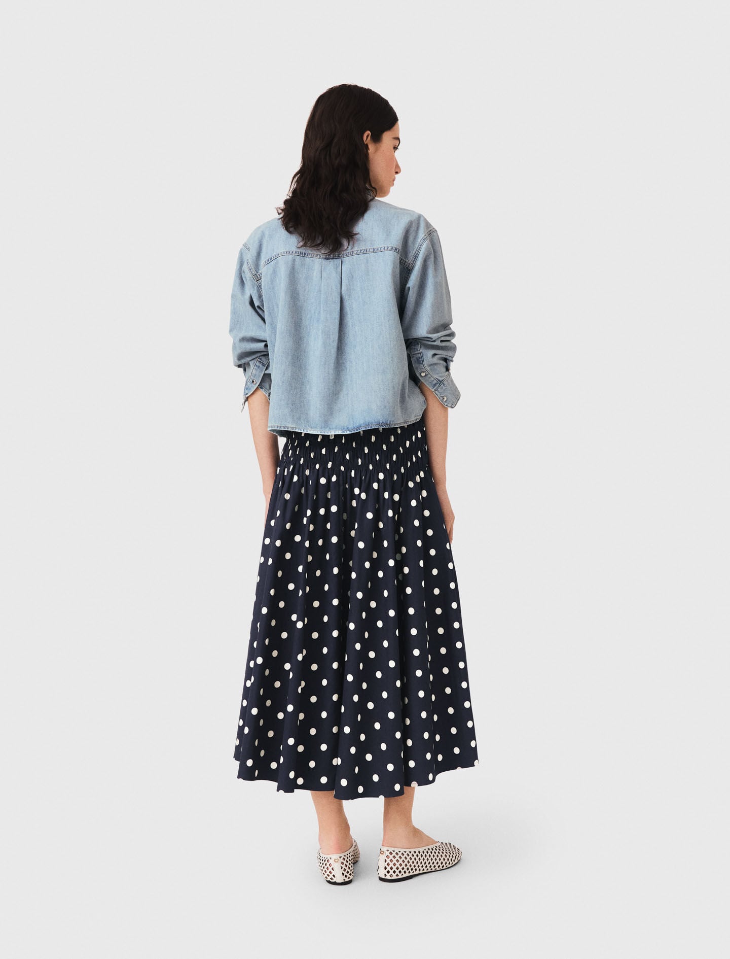 Patterned top with straps Blue For Women | Maje