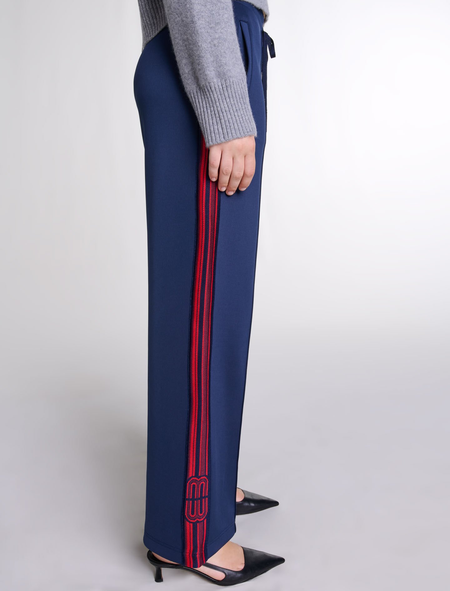Striped trousers Blue For Women | Maje