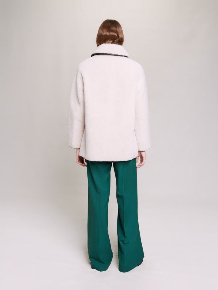Mid-length shearling coat