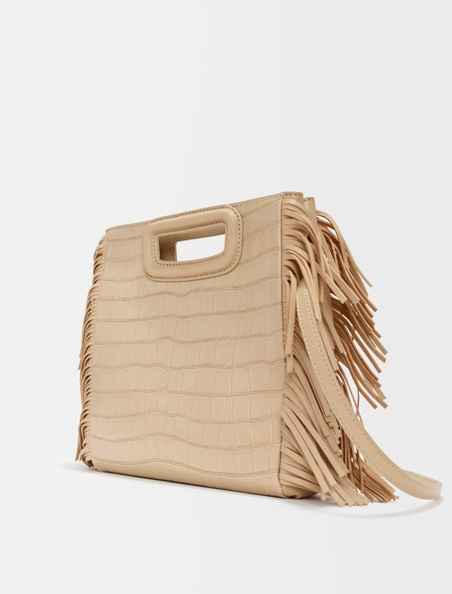 M bag in crocodile-effect leather