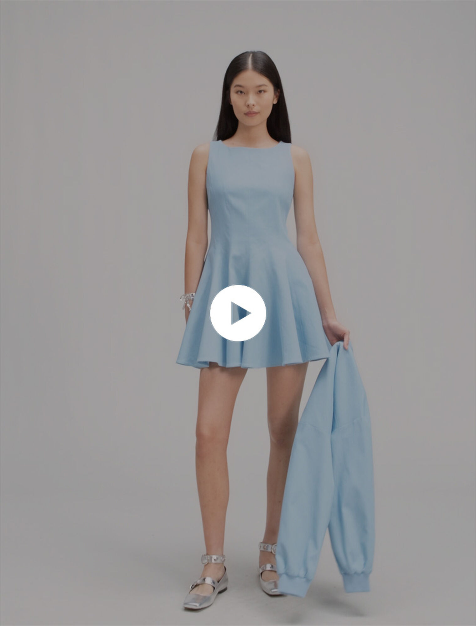 Mini flared cotton dress