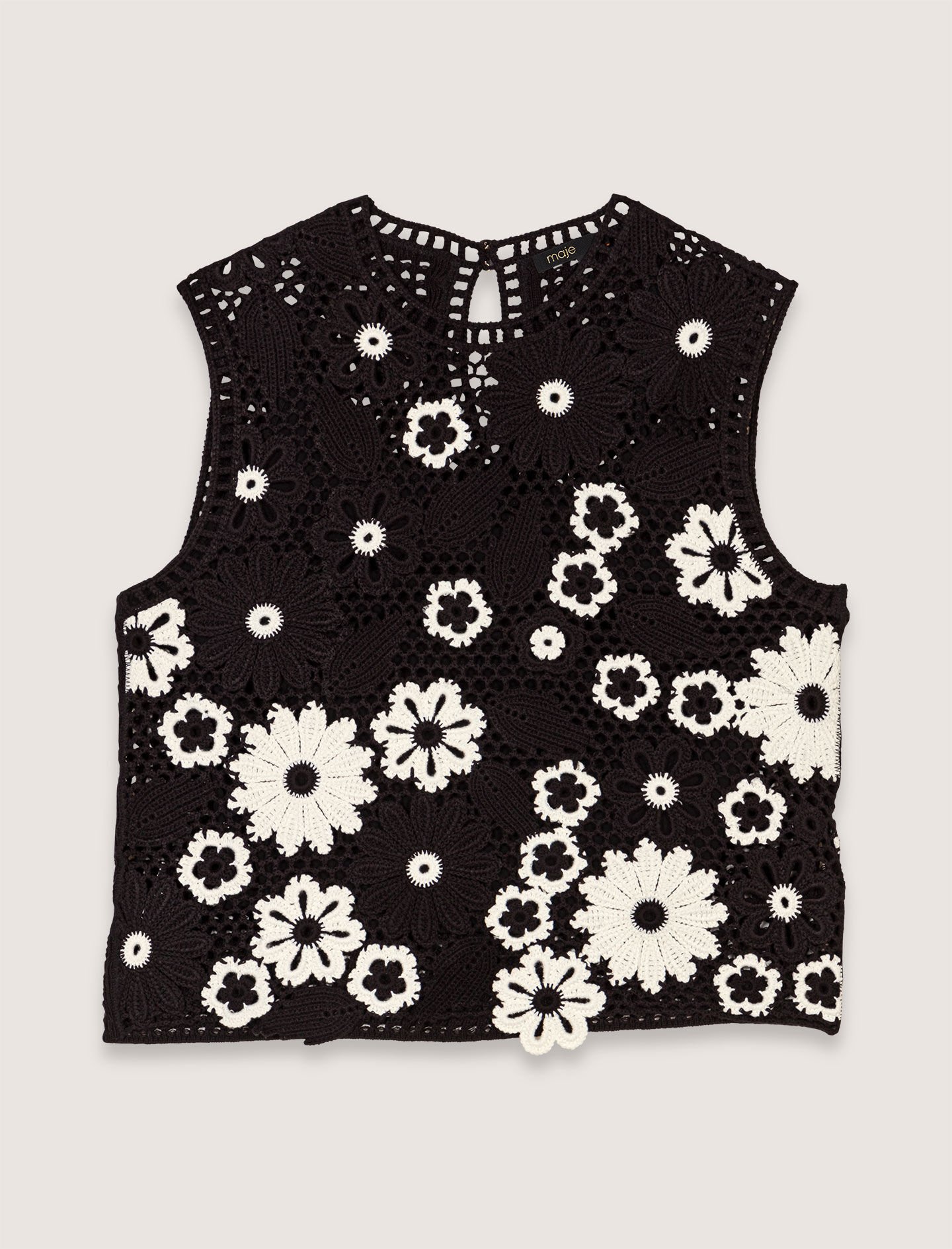 Floral crochet top Bicolor For Women | Maje