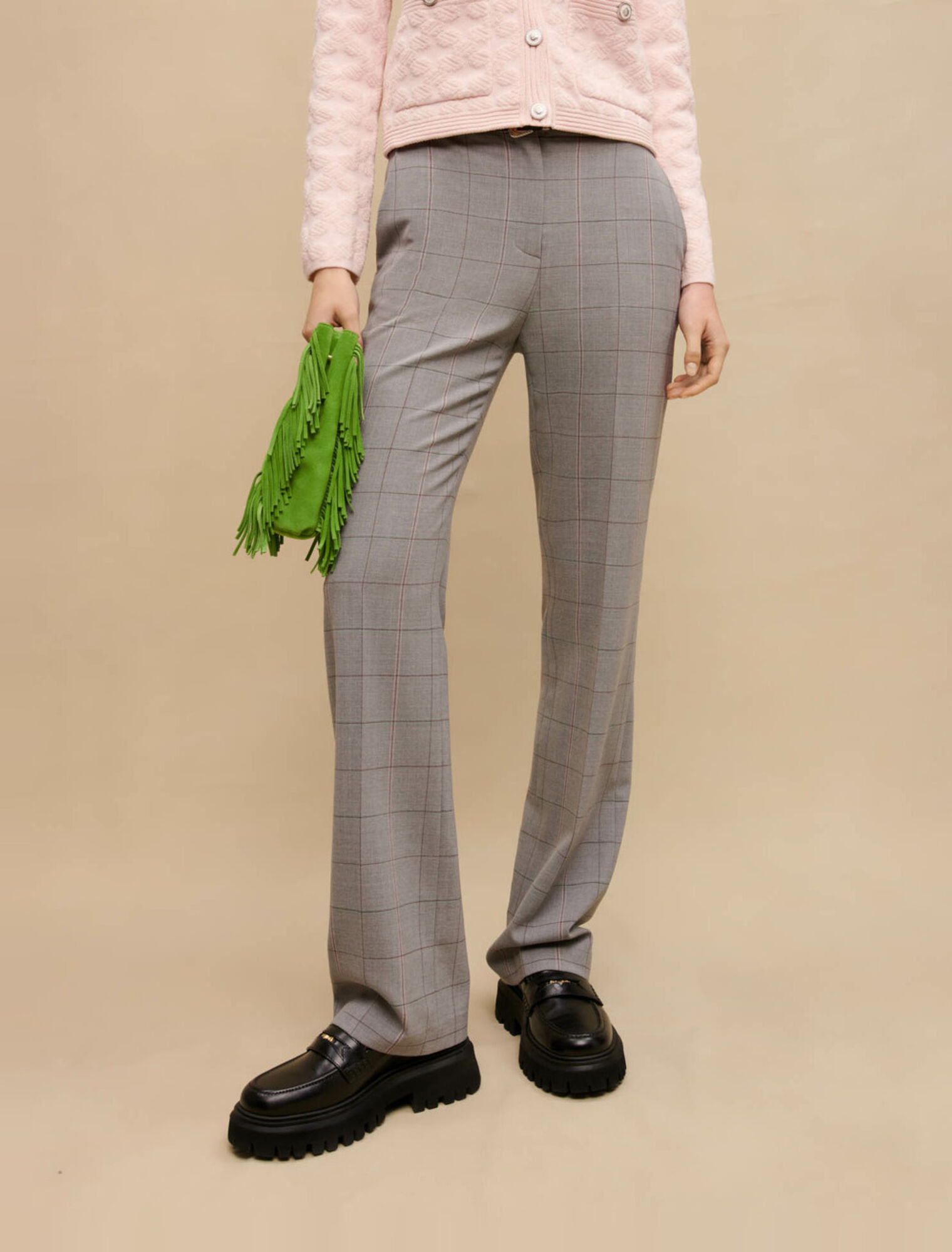 Straight-leg suit pants