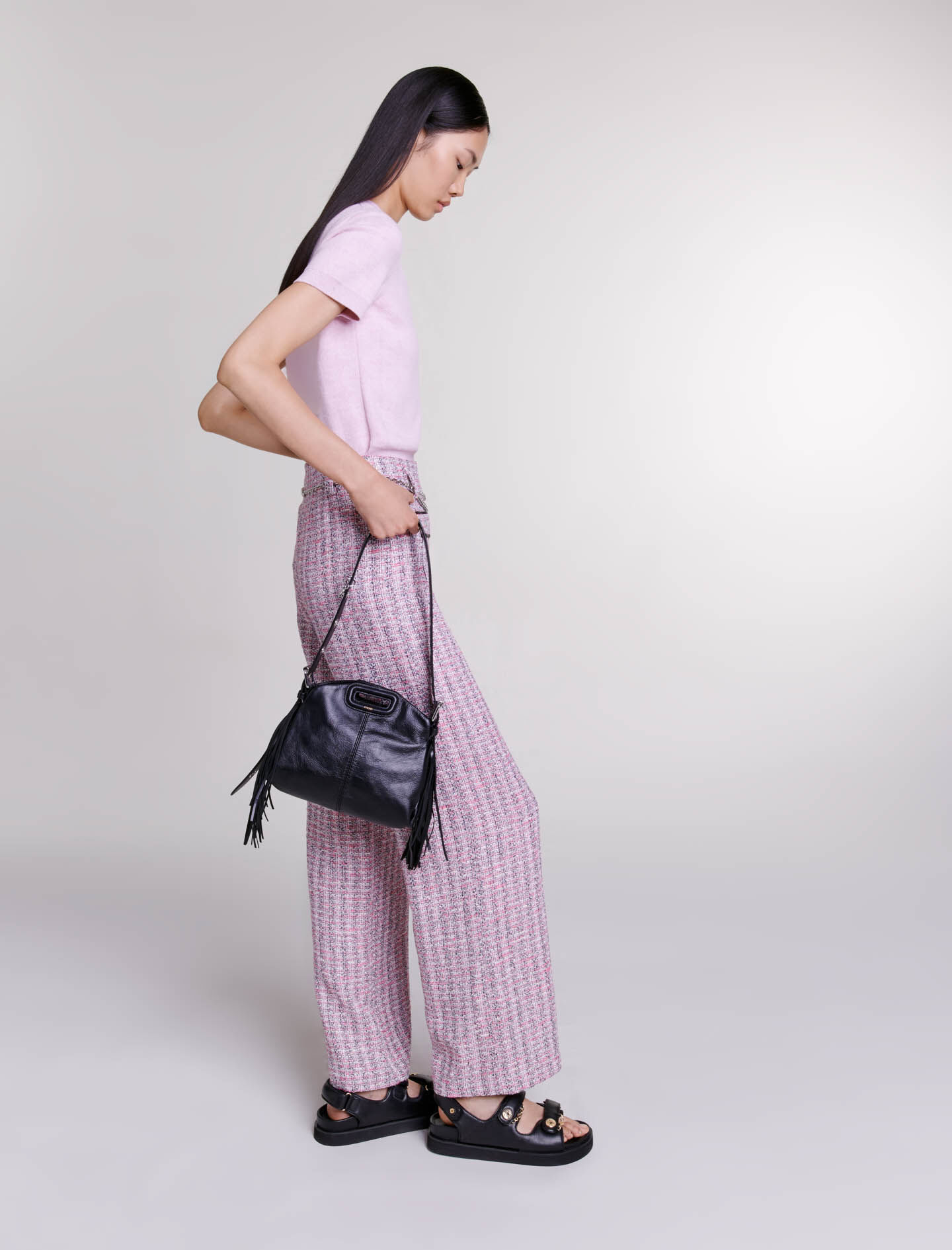 Wide-leg tweed trousers Wide-leg tweed trousers