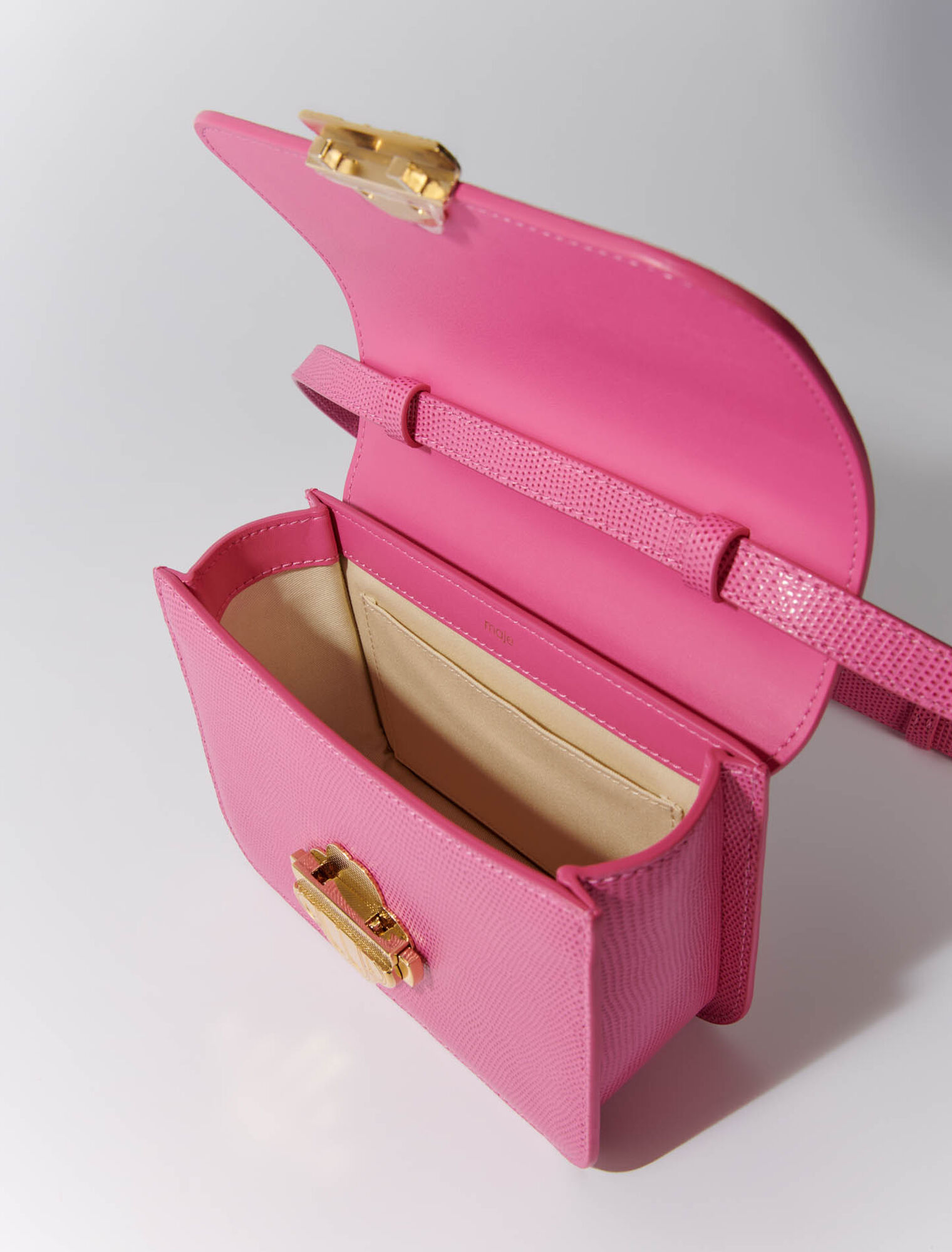 Clover bag in lizard-effect leather