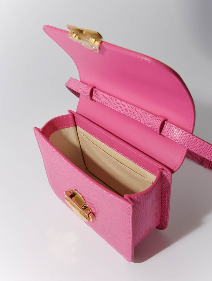 Clover bag in lizard-effect leather