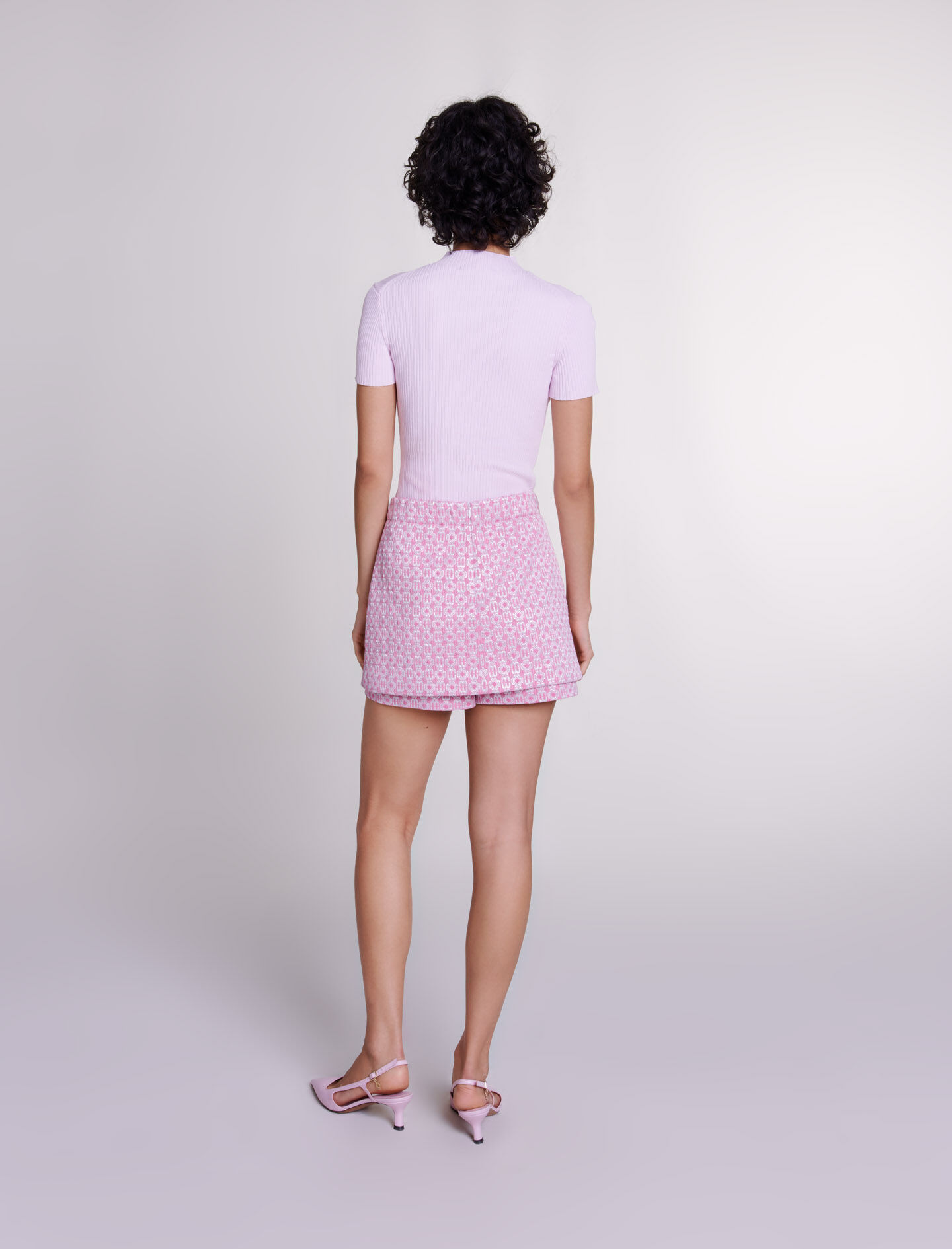 Openwork rib top Pink For Women | Maje