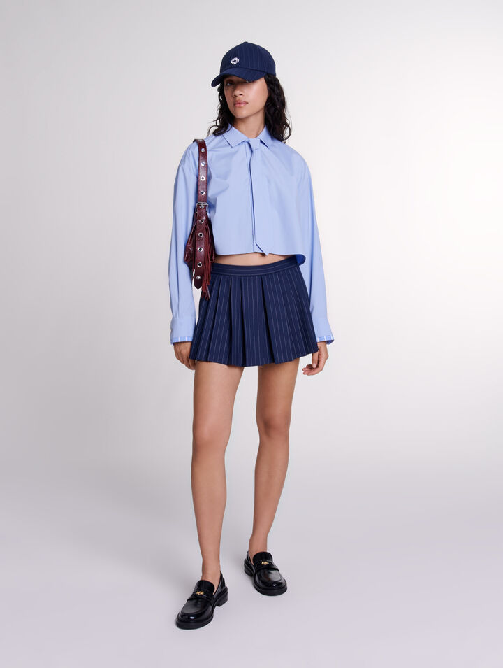 Striped layered effect shorts 