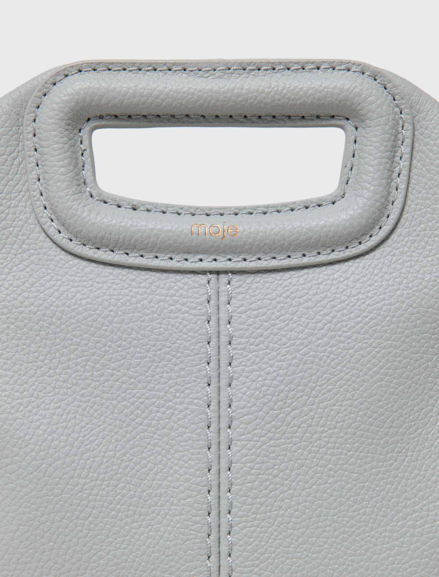 バッグ May Grained leather Miss M bag Black / Gray For Women | Maje