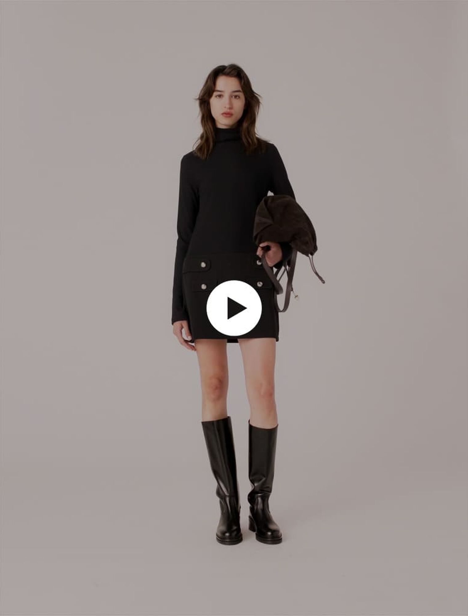 Short turtle neck dress