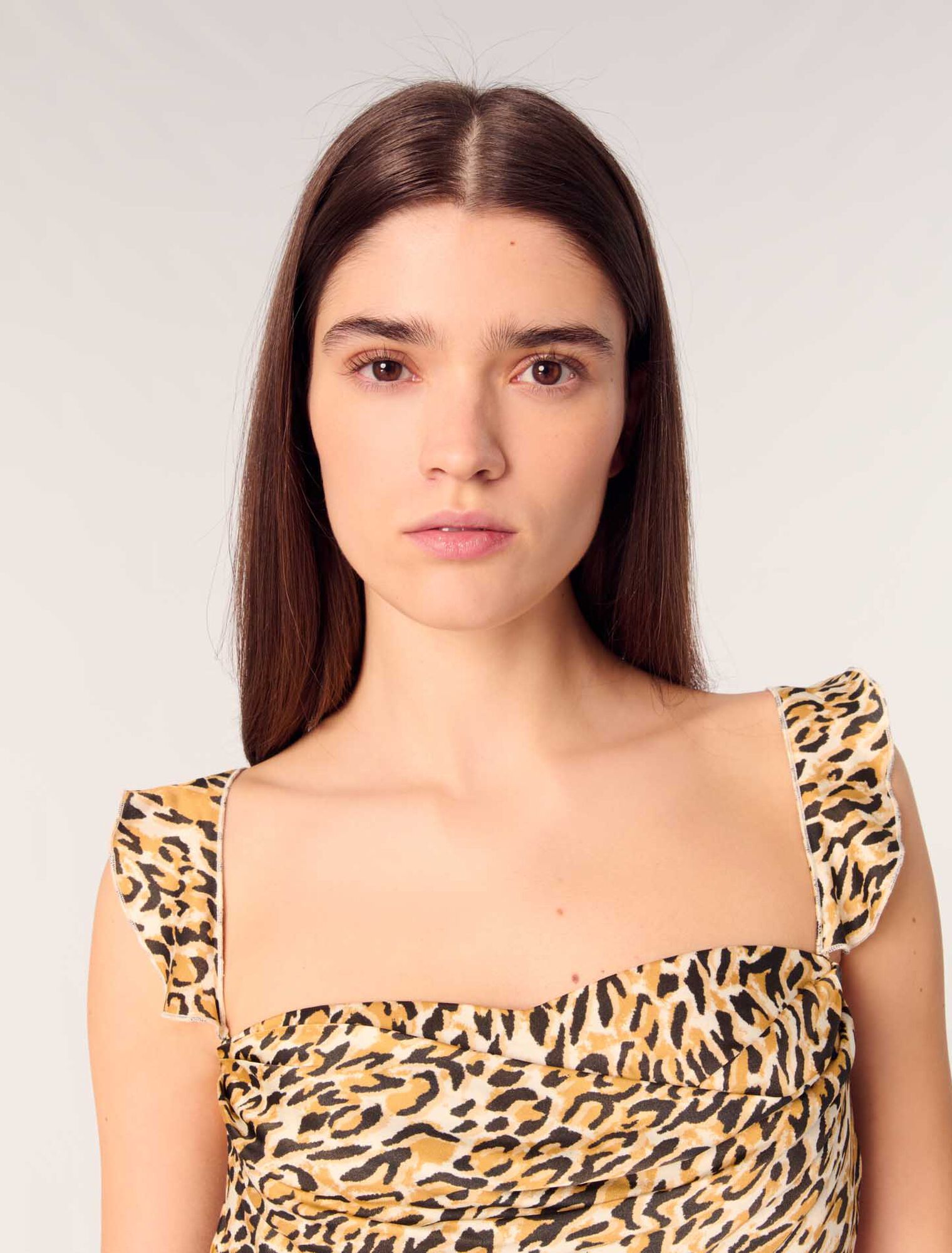 Leopard print mini dress