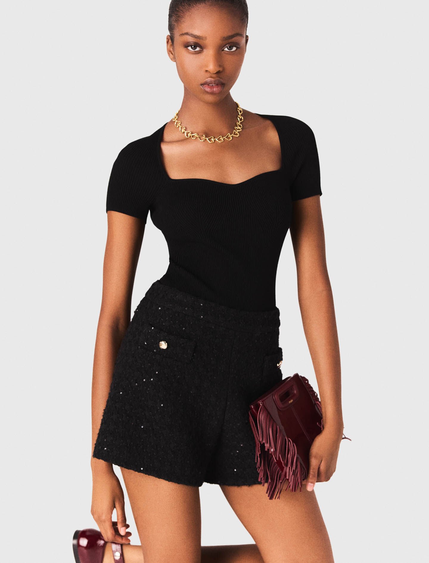 Knit top Black / Gray For Women | Maje