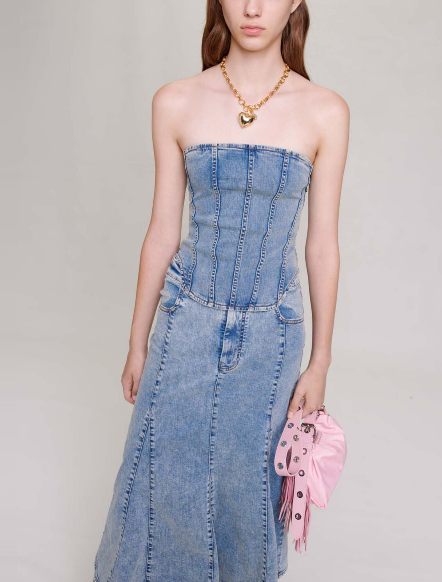 Denim bustier