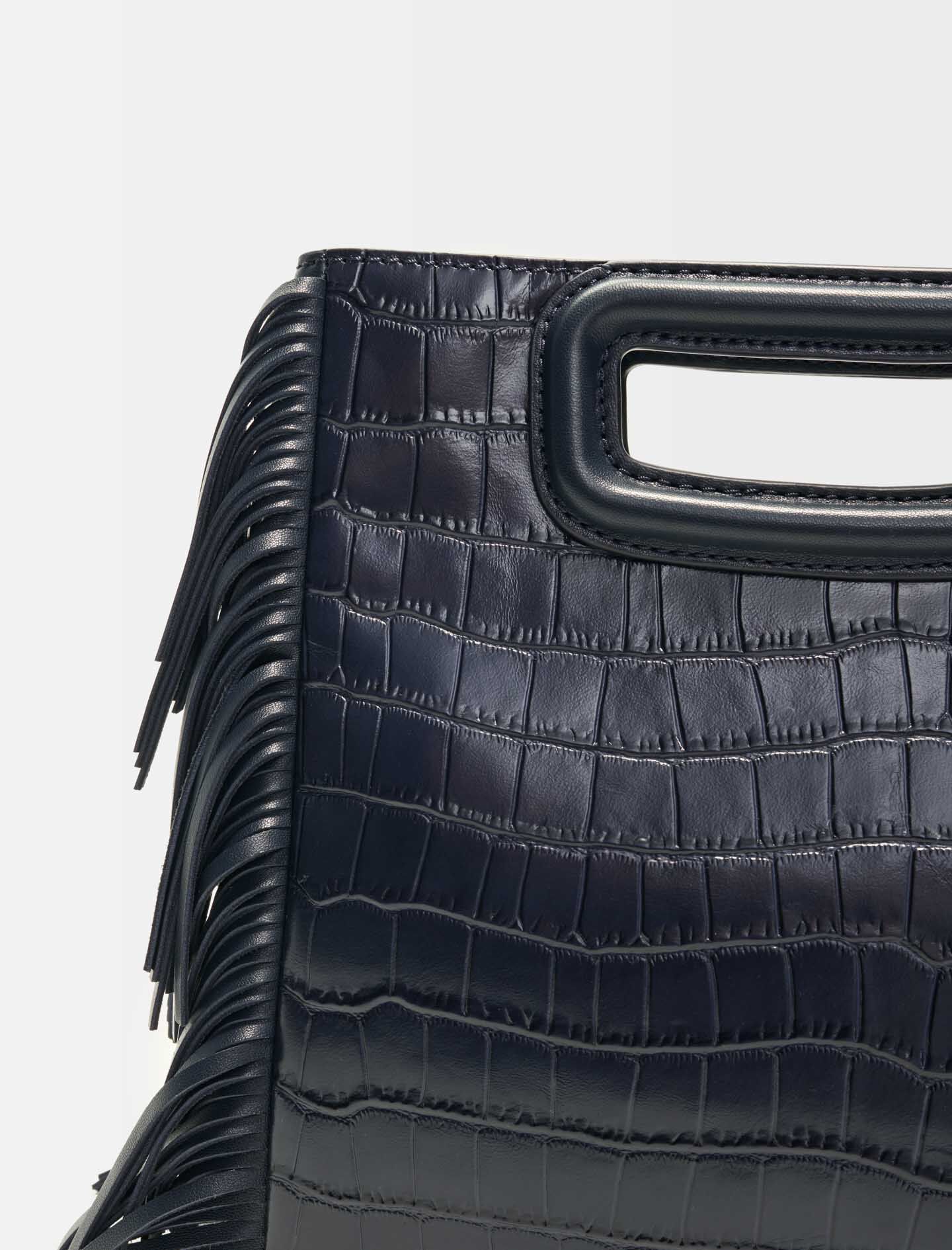 M bag in crocodile-effect leather