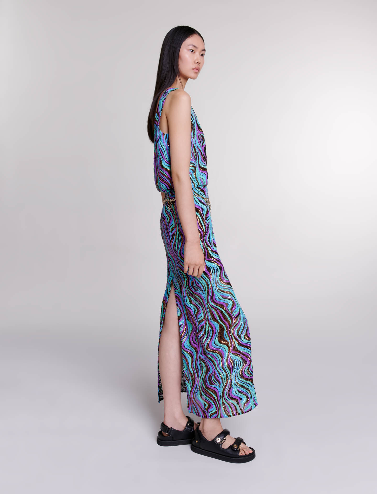 【関税&送料込】Sportmax Gradient Sequin Pencil Skirt Amazon.com: Lorilida Women Sequin Mini Skirt Sparkle Shiny