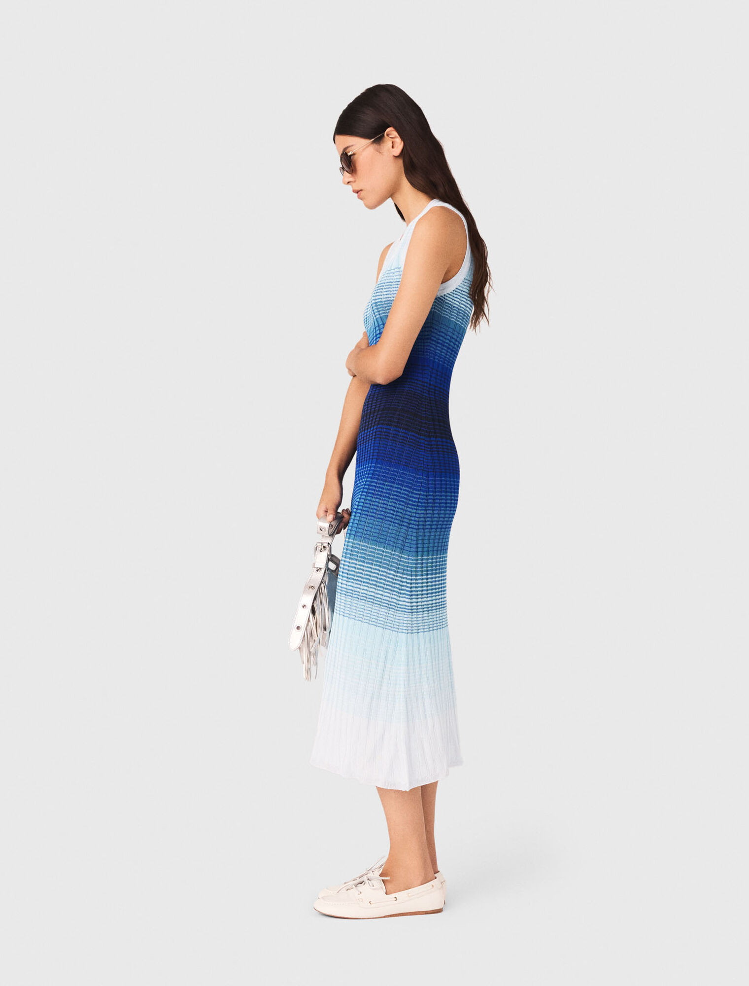 Ombr&eacute; knit maxi dress
