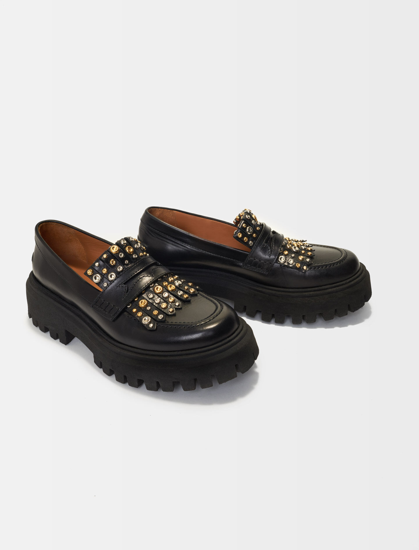 ©*️様 m me eme Studs leather loafer m me eme Studs leather loafer