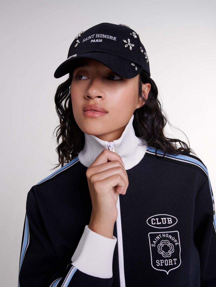 Embroidered tracksuit jacket