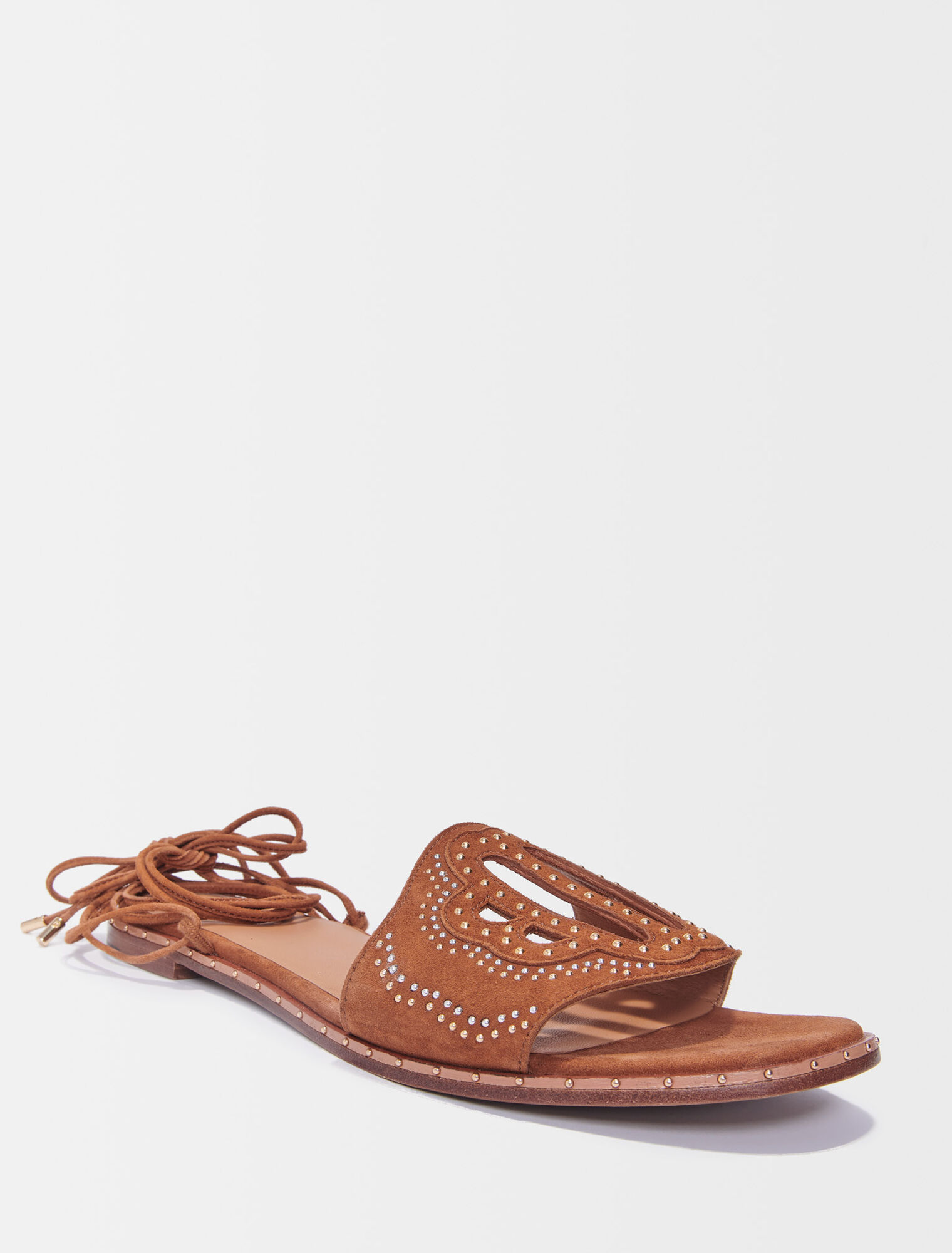 Flat studded sandals