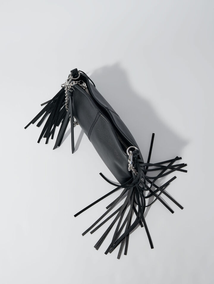 Miss M plain leather clutch bag