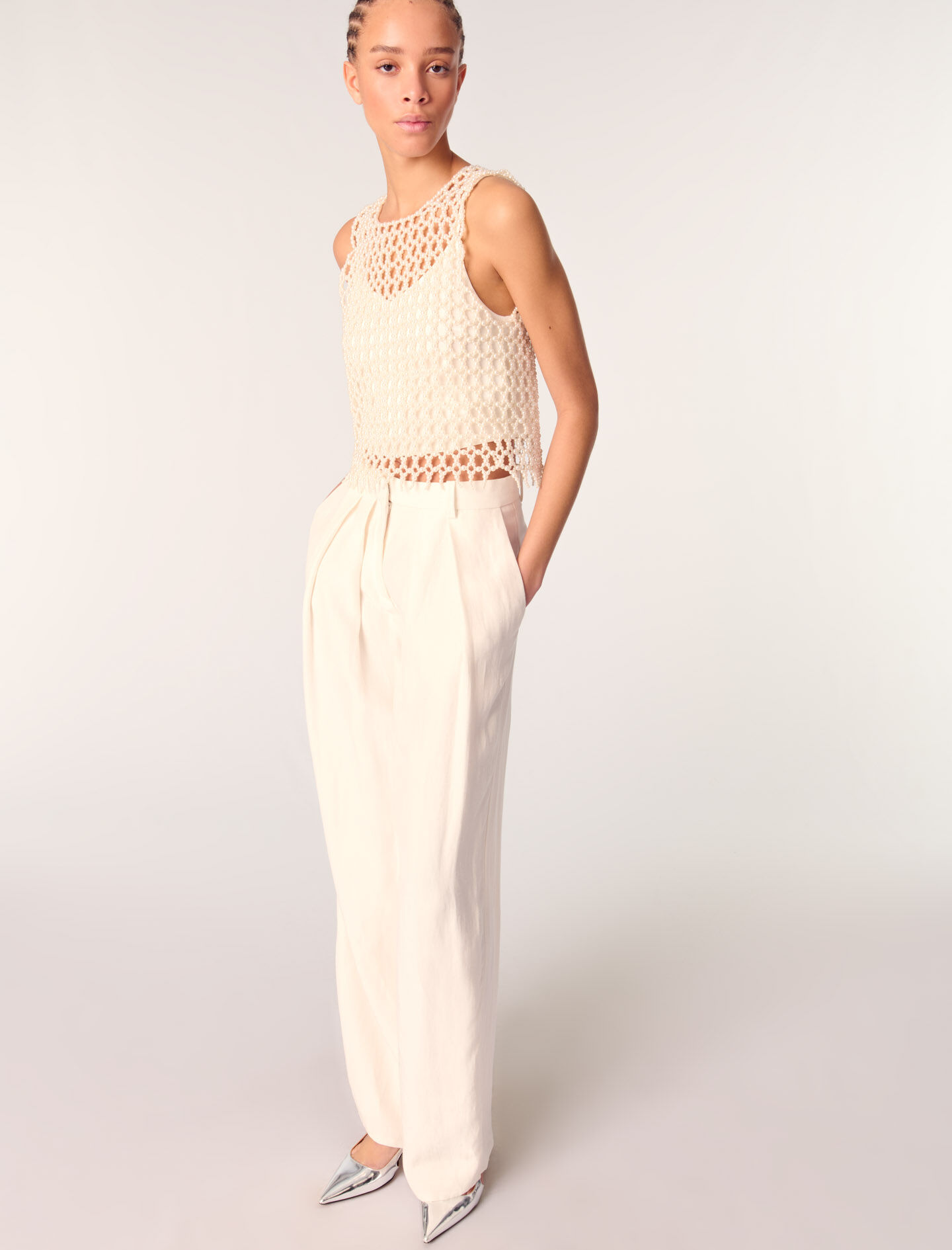 Wide-leg suit trousers White For Women | Maje