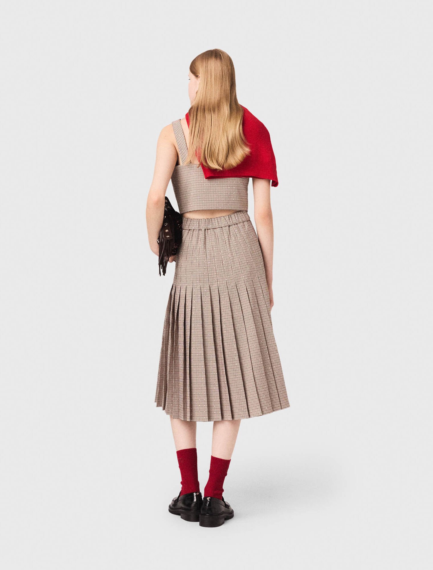 Checked diamanté strappy top Checked diamanté strappy top