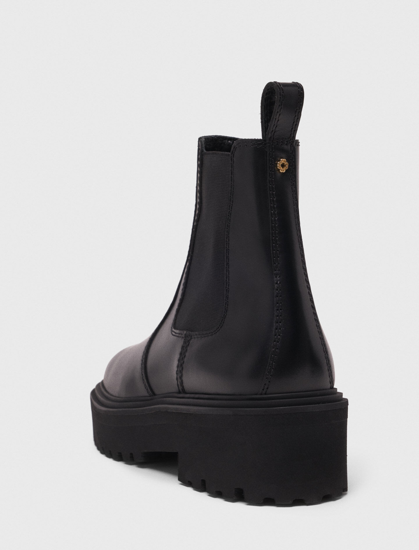 新品未使用　brunt my way 23 black Chelsea boots Black / Gray For Women | Maje