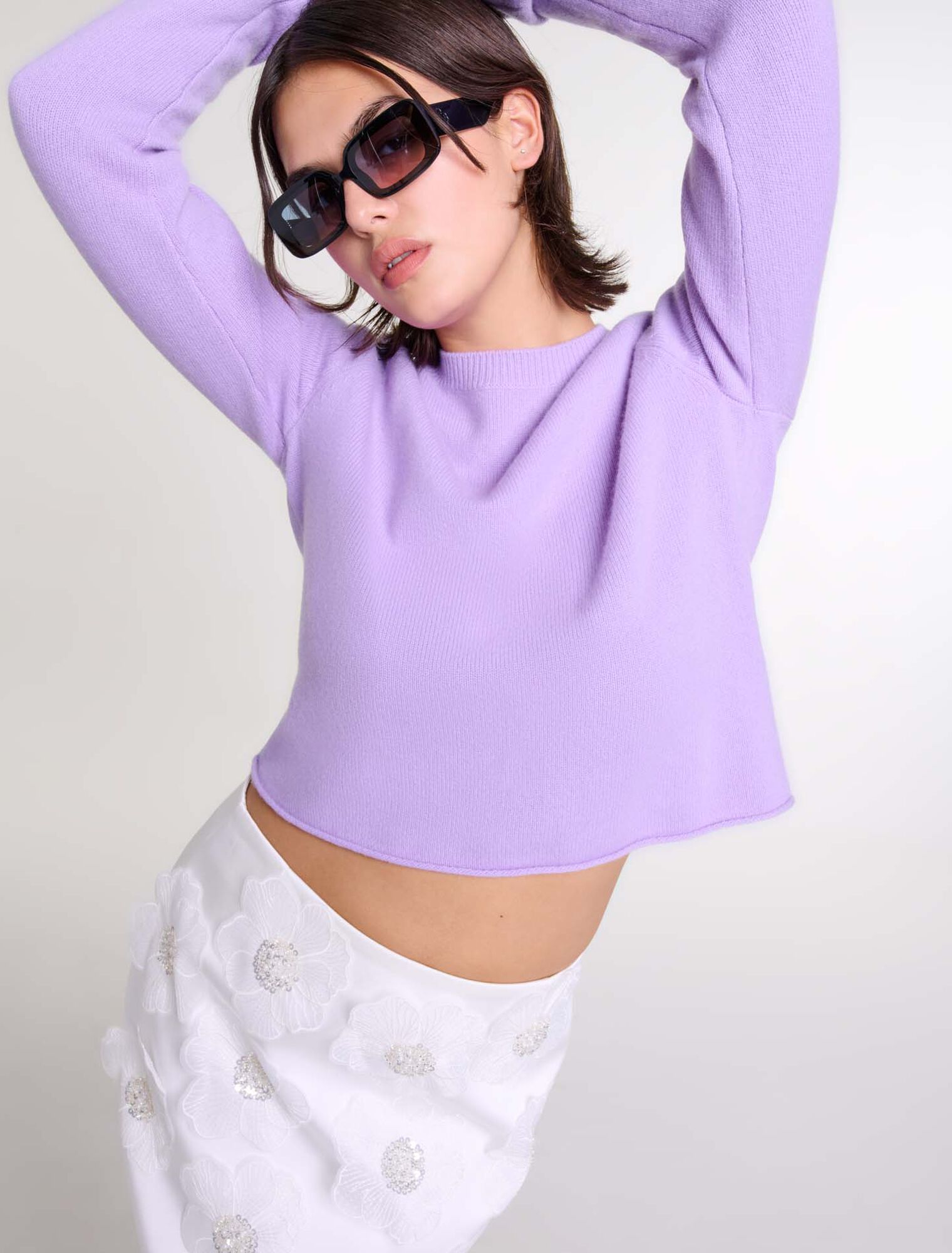 Short cashmere jumper