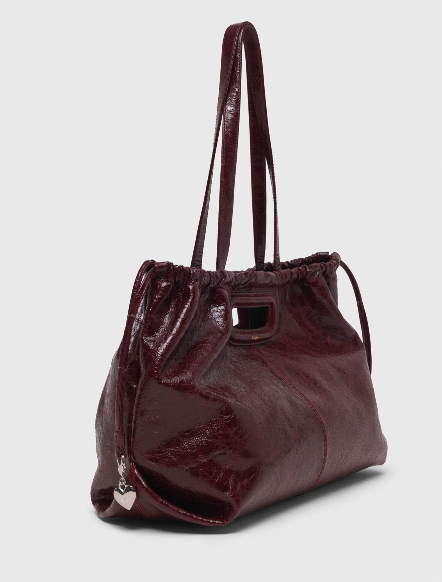 Crackled leather M Tote bag