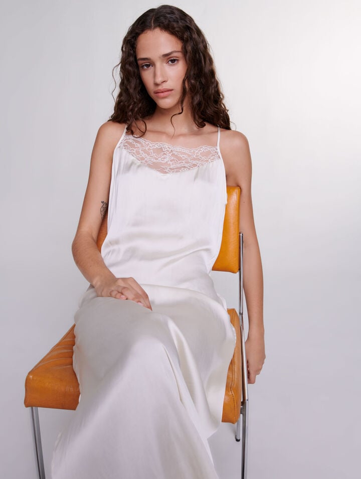 Long satin dress