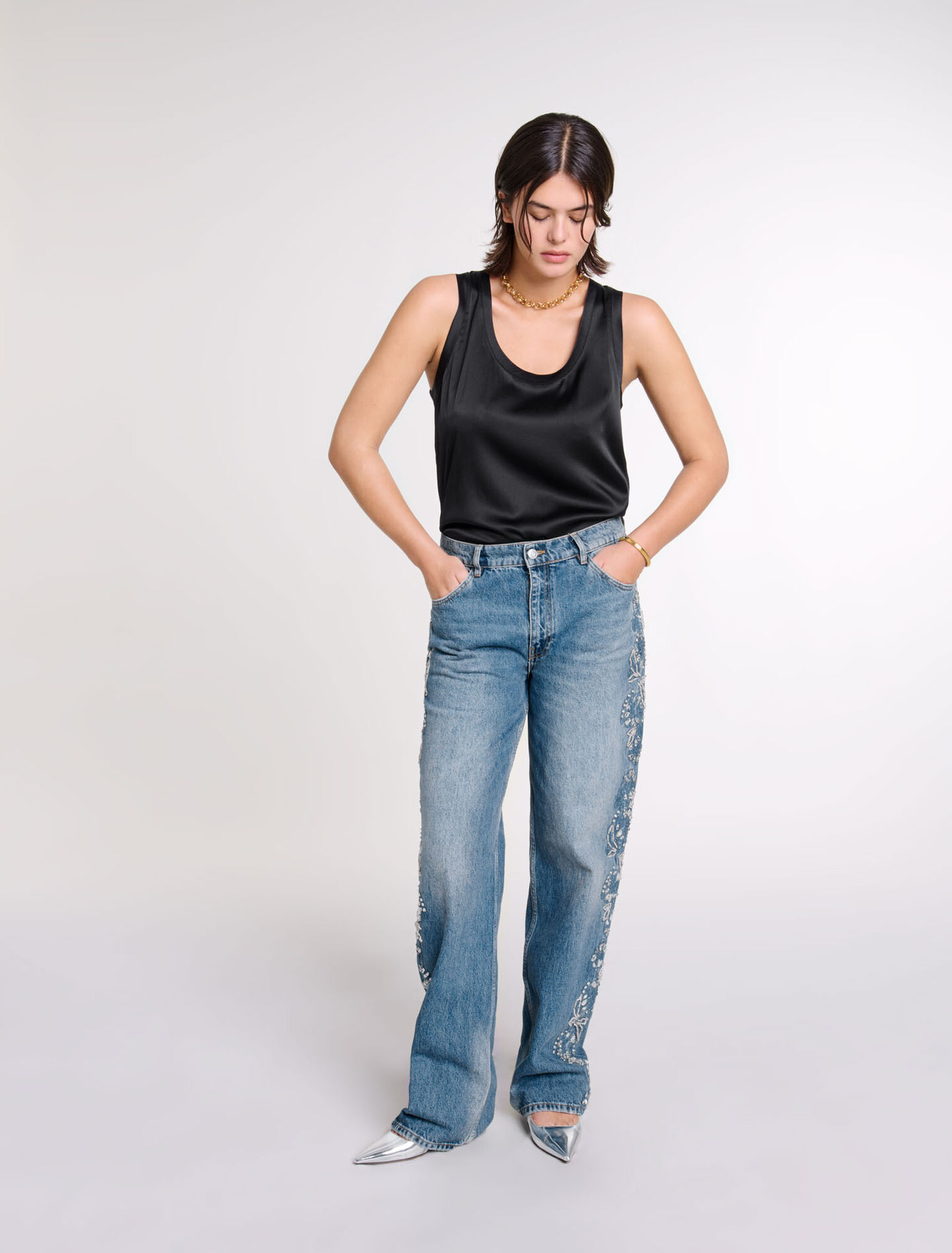 Silk tank top