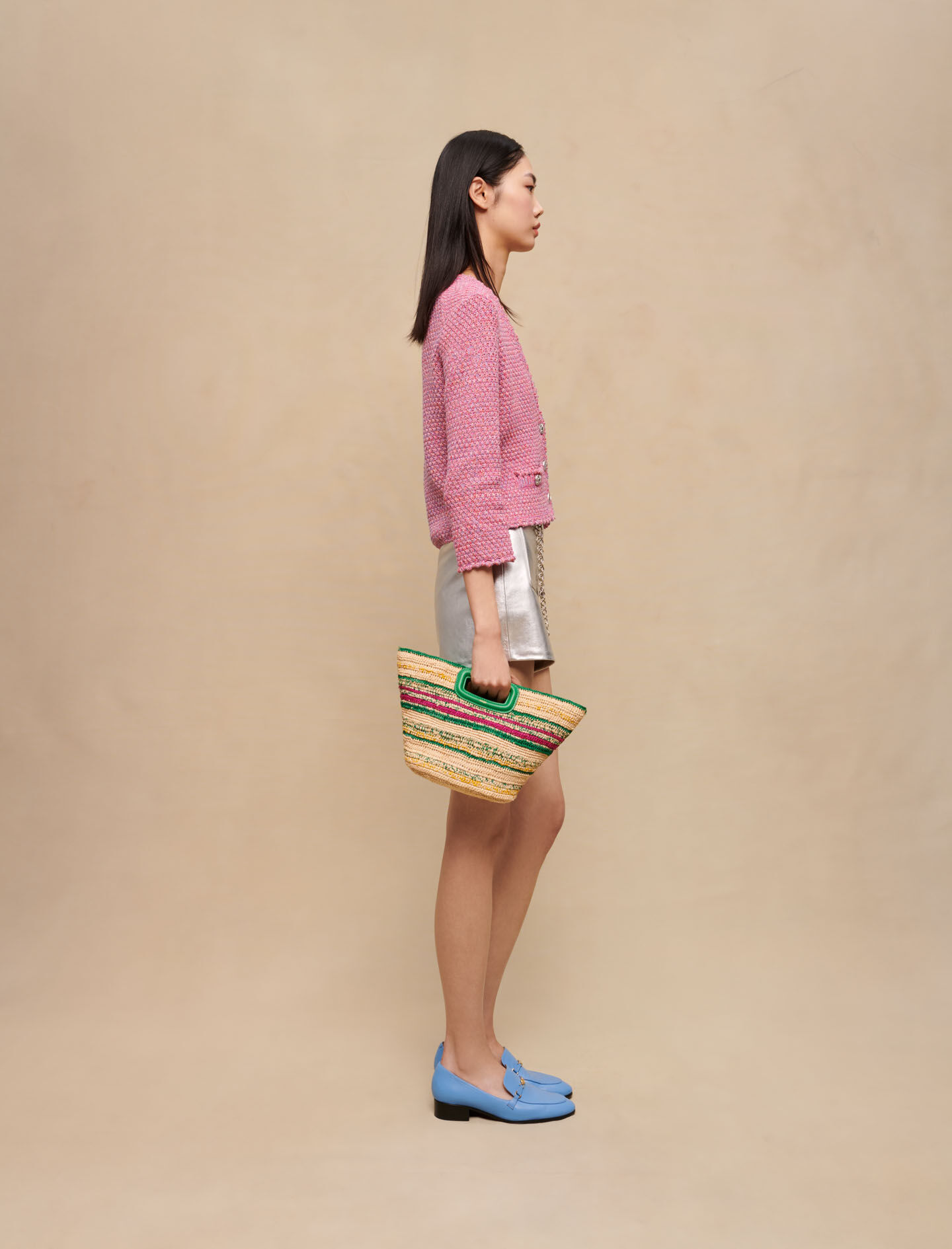 【タグ付美品】YOKE×Graphpaper JACQUARD CARDIGAN GG wool bouclé jacquard cardigan in grey and ivory | GUCCI® US
