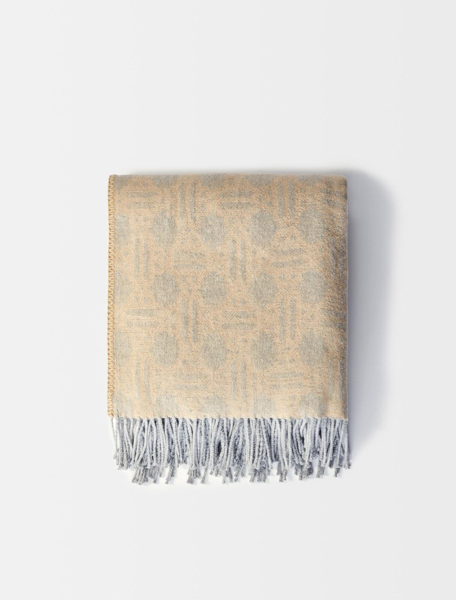 Maje Clover jacquard knit poncho