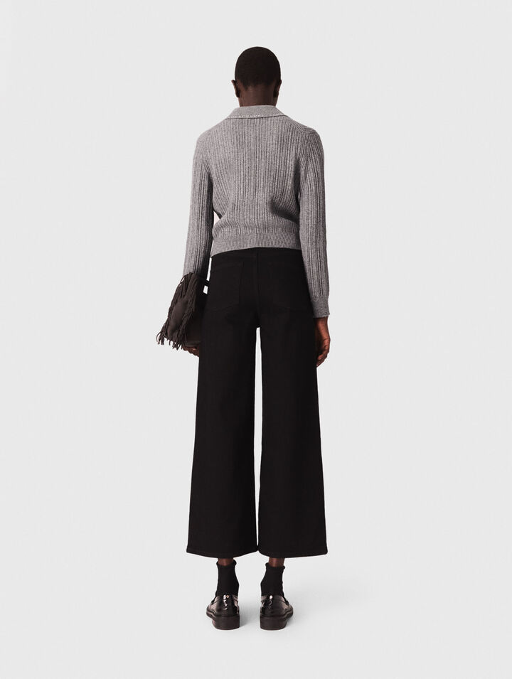 Straight-leg jeans with patch pockets