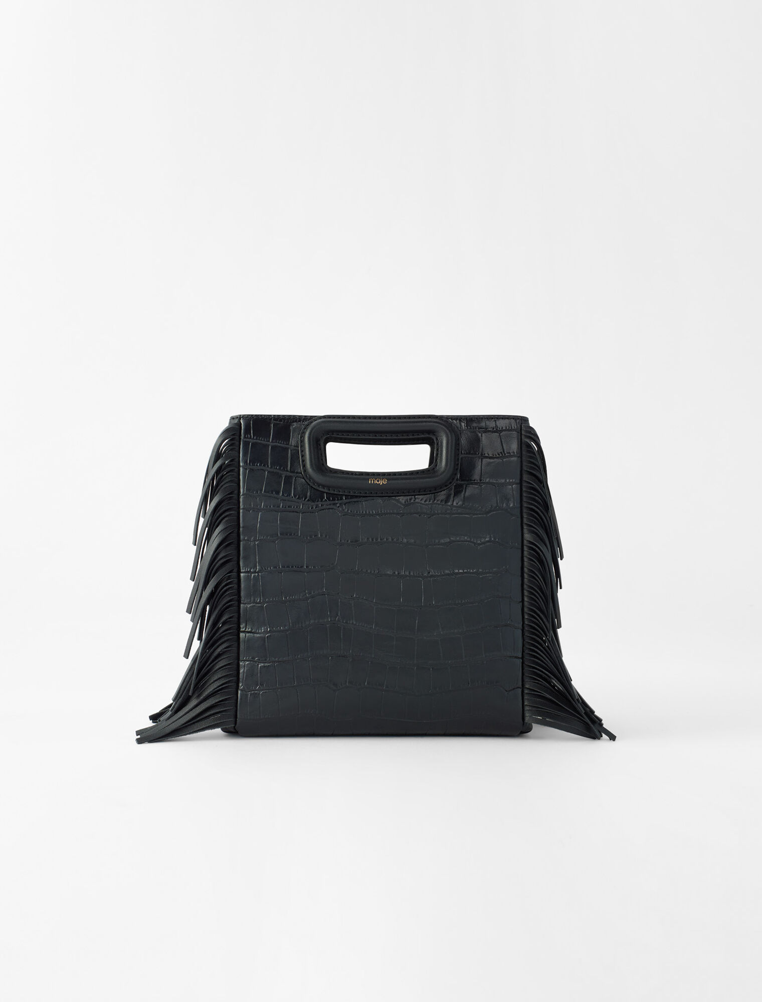M bag in crocodile-effect leather