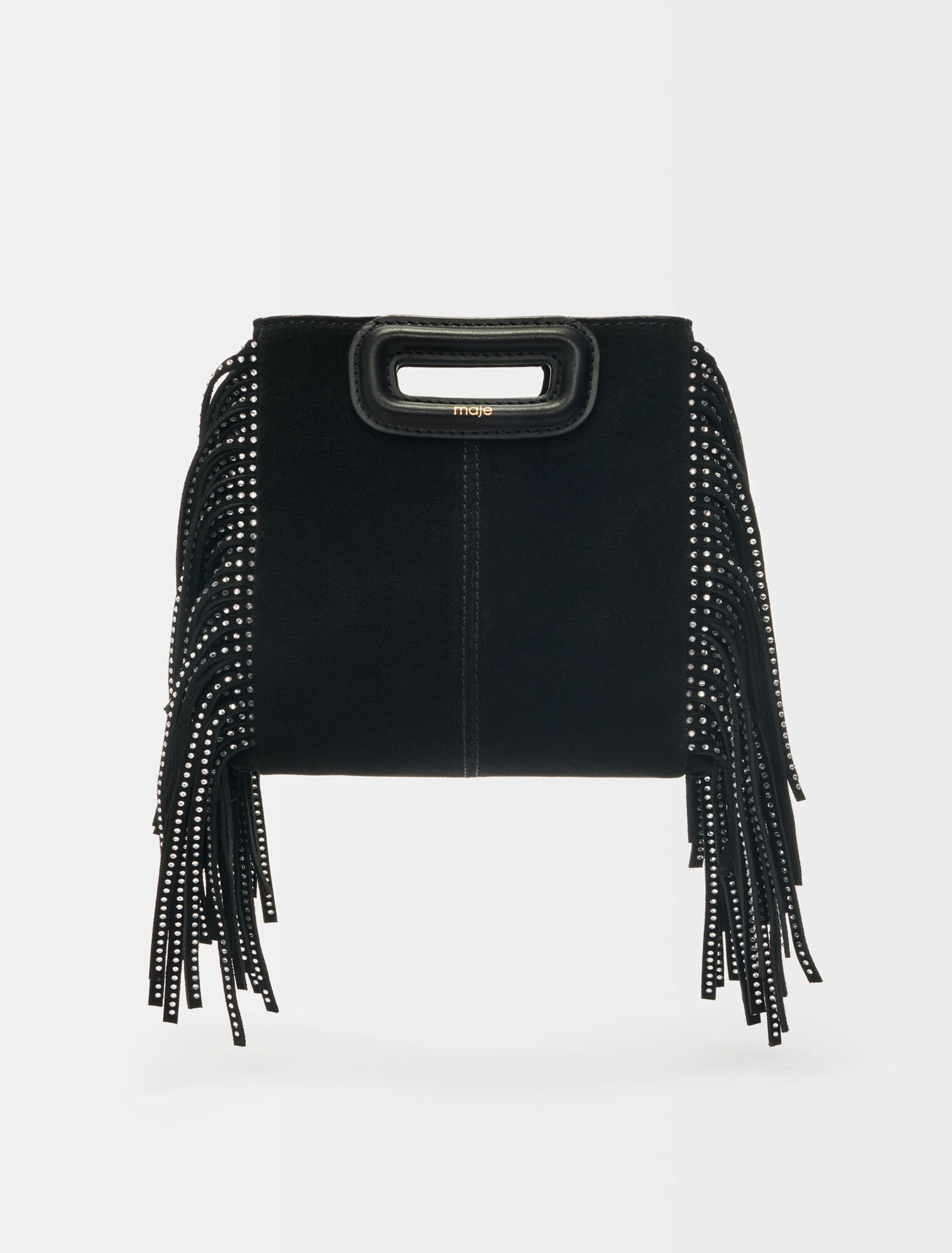 Black suede Mini M bag