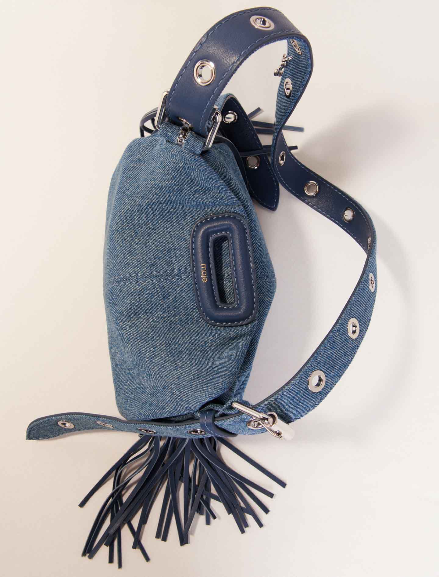 Miss M mini denim bag Blue For Women | Maje