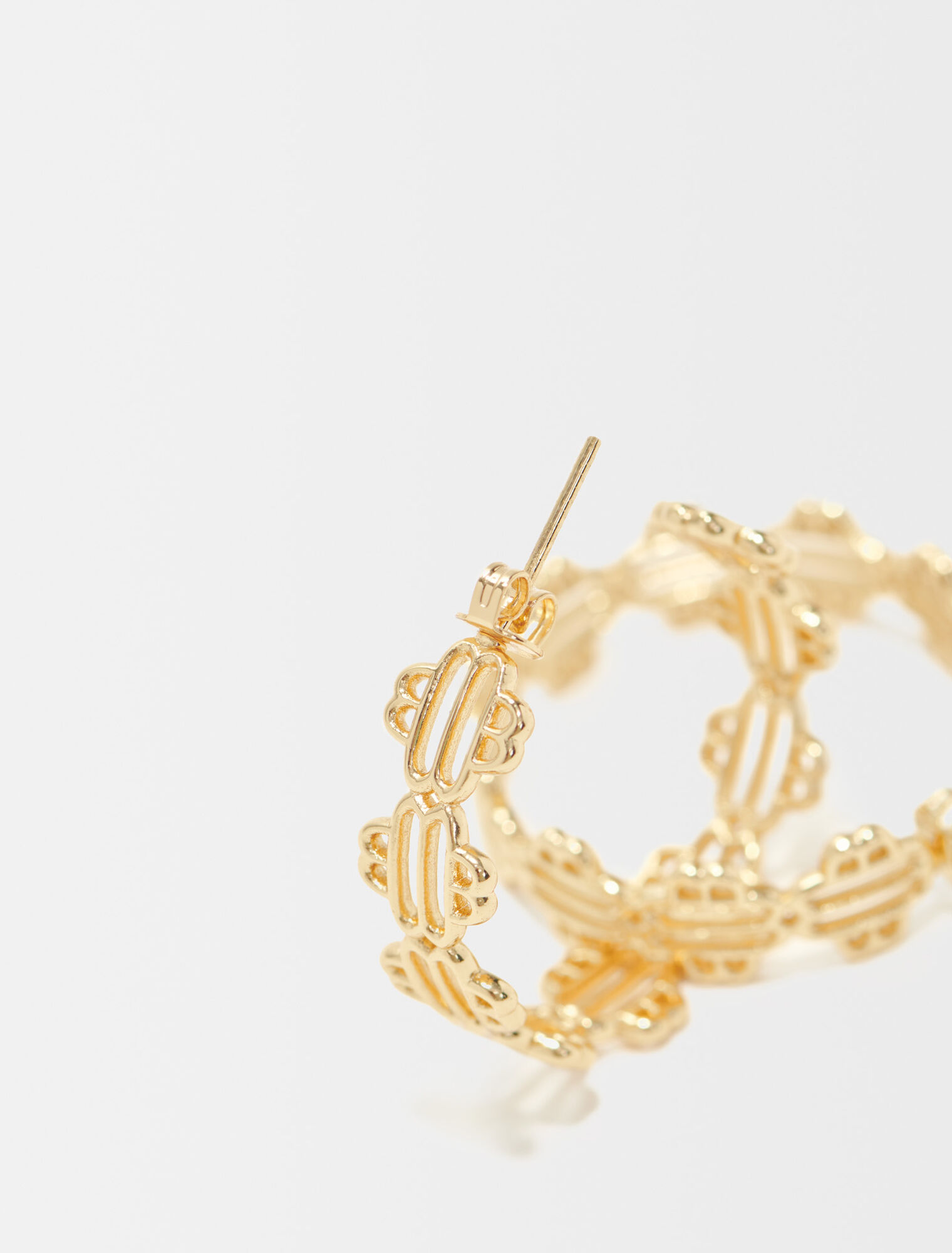 Large hoop earrings with Clover logo