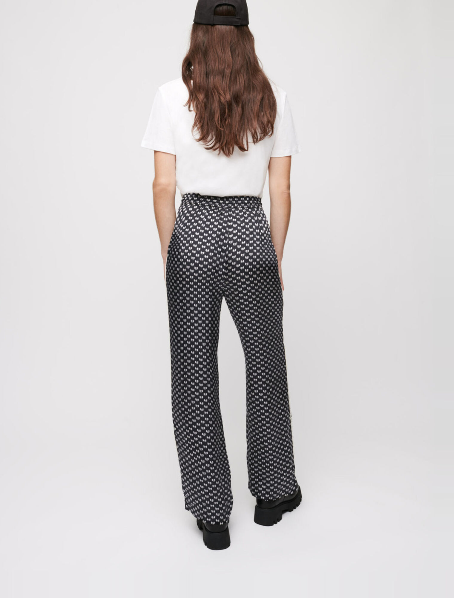 Bow print pyjama pants