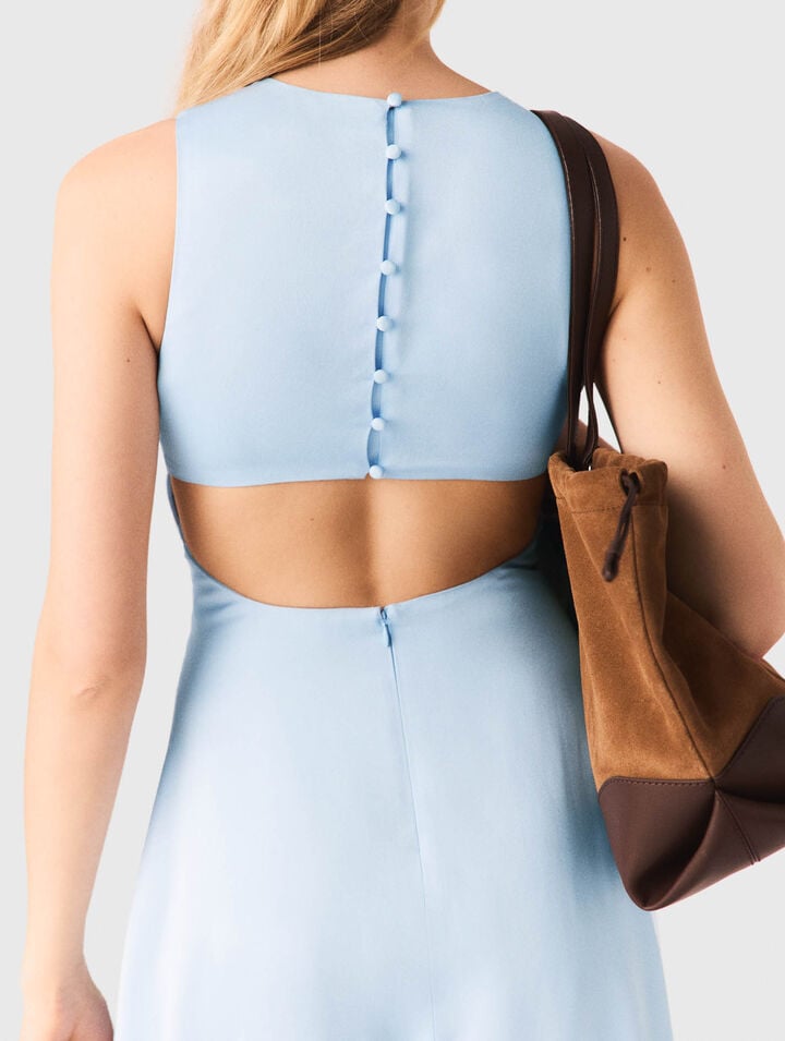 Open-back maxi dress