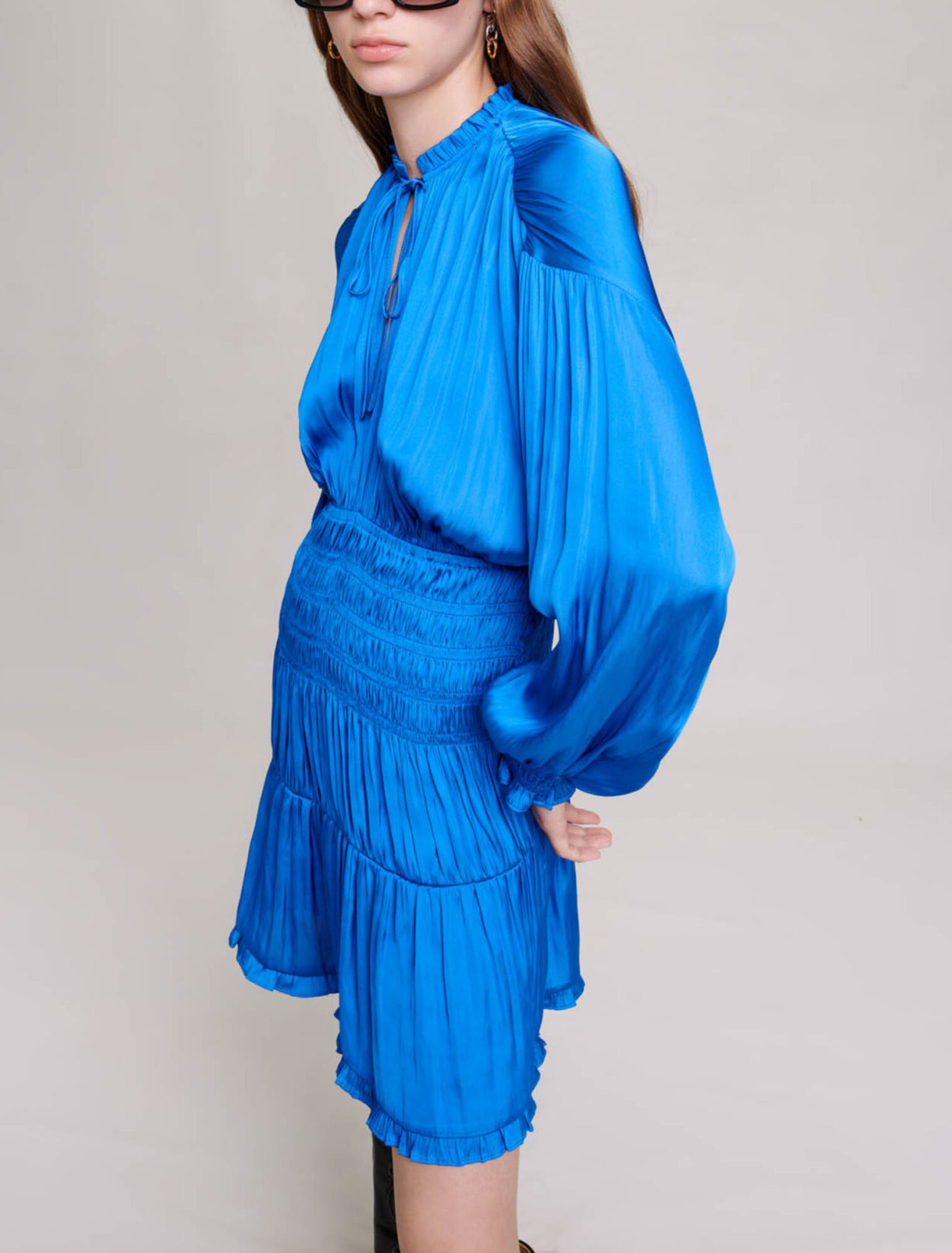 Blue smocked dress