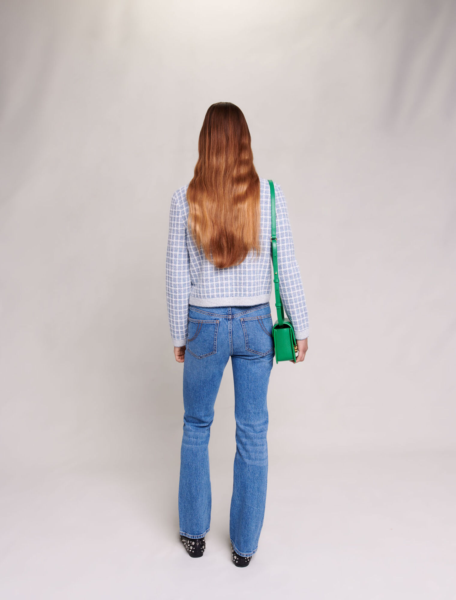 Checked cardigan