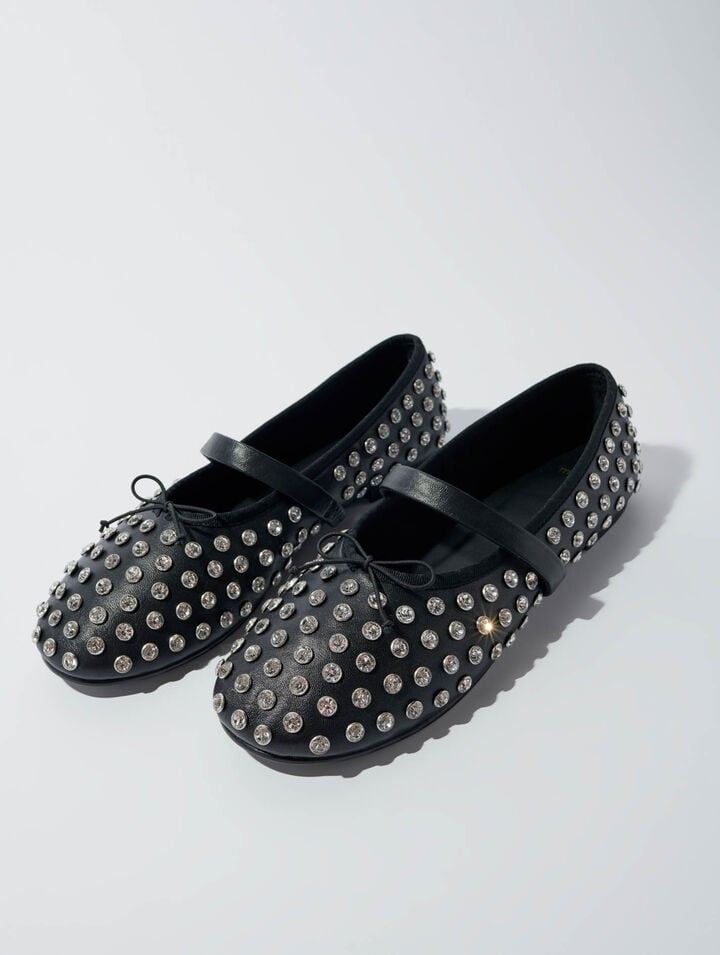 Rhinestone ballerinas