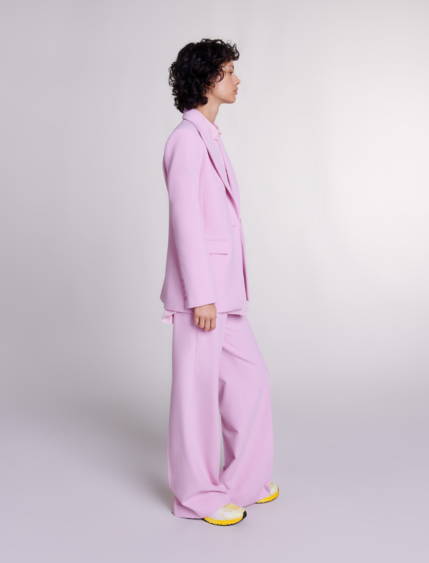 Fitted suit jacket Pink For Women | Maje