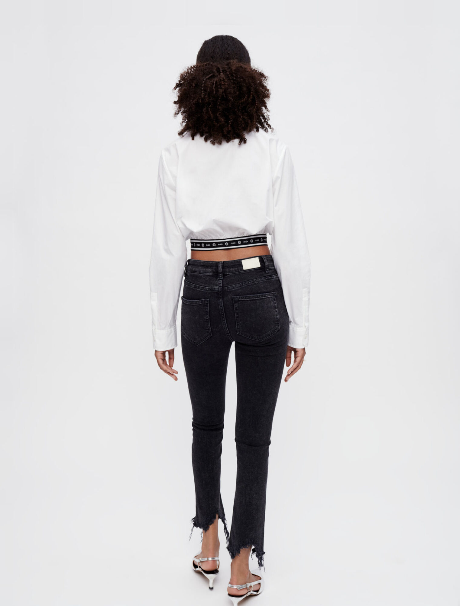 Straight cut ripped jeans